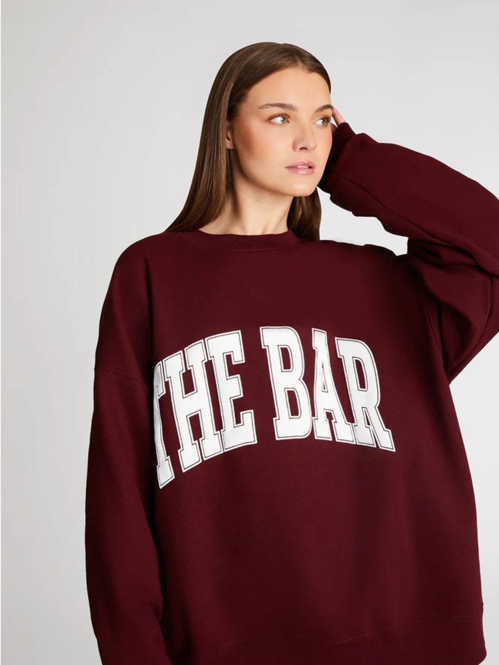 NWT The Bar Maroon Varsity Sweatshirt